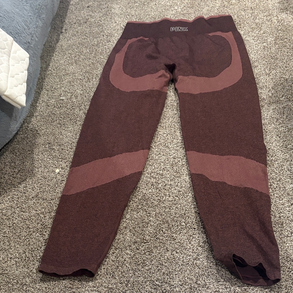 PINK Victoria's Secret Kids Maroon Leggings